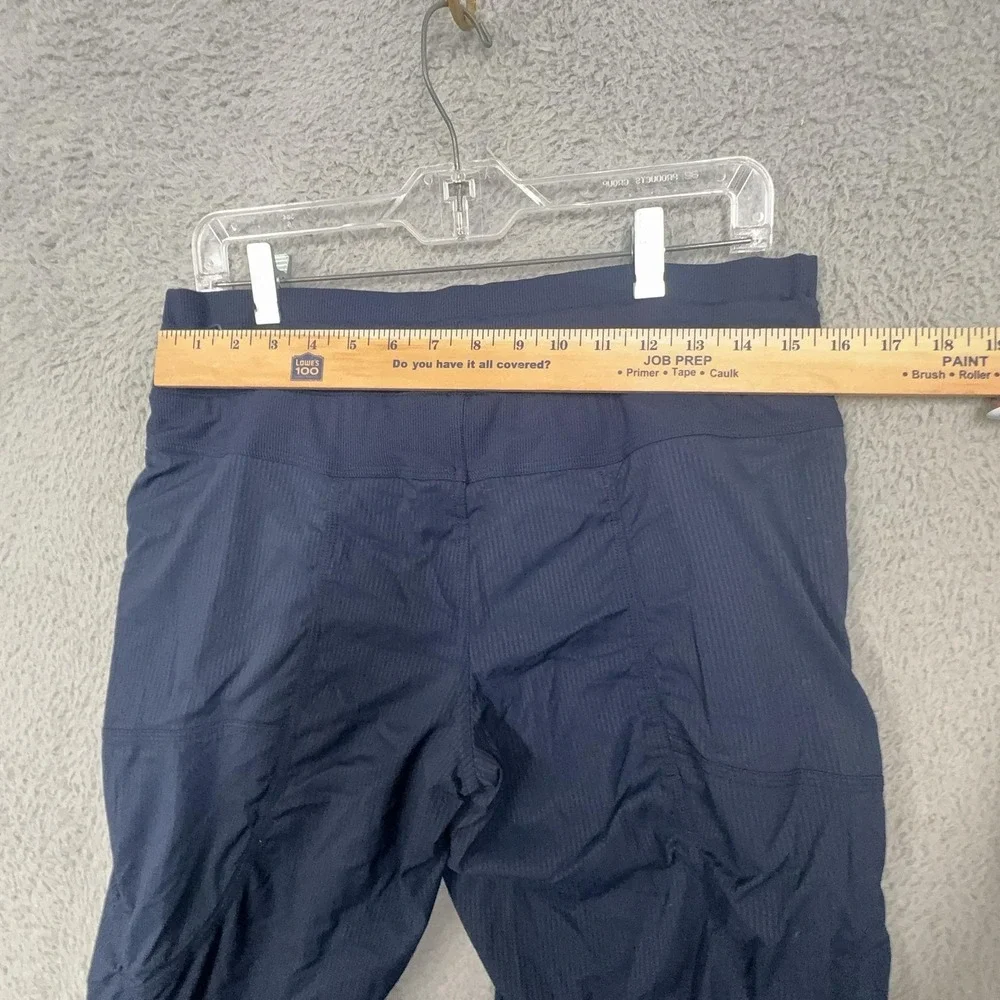 Lululemon Pants Womens 8 Blue Woven Track Drawstring Pockets Yoga Gym Activewear